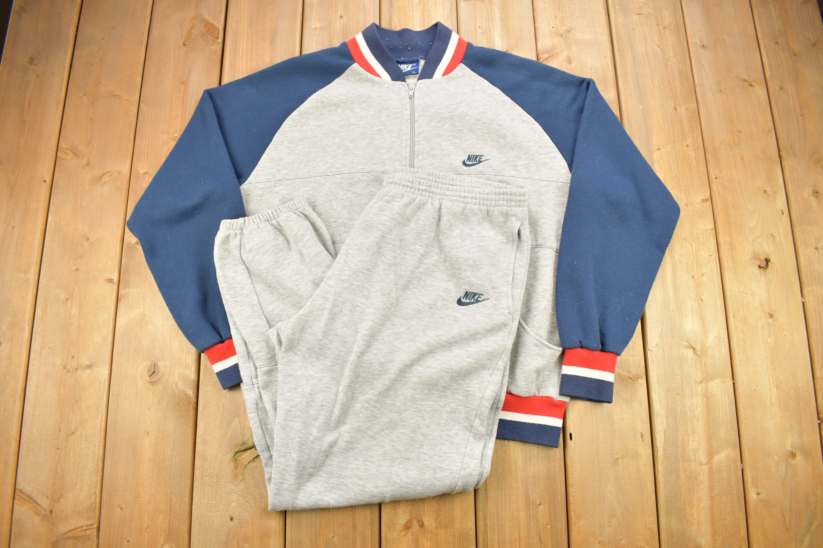 Vintage 1980s Nike Blue Tag Track Suit Size XL