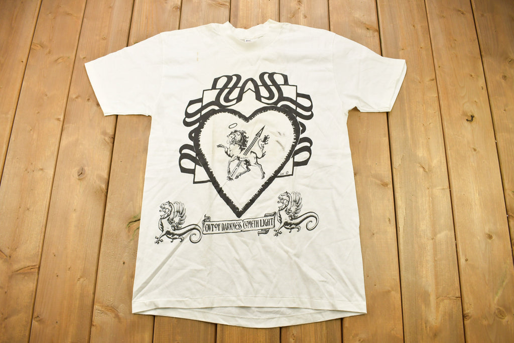 Vintage 1990s Wolverhampton "Out of Darkness Cometh Light" Graphic T Shirt