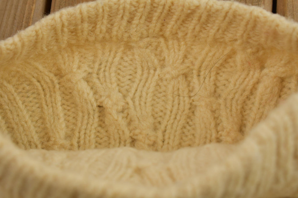 Vintage 1980s Golden Cable Knit Crewneck Sweater