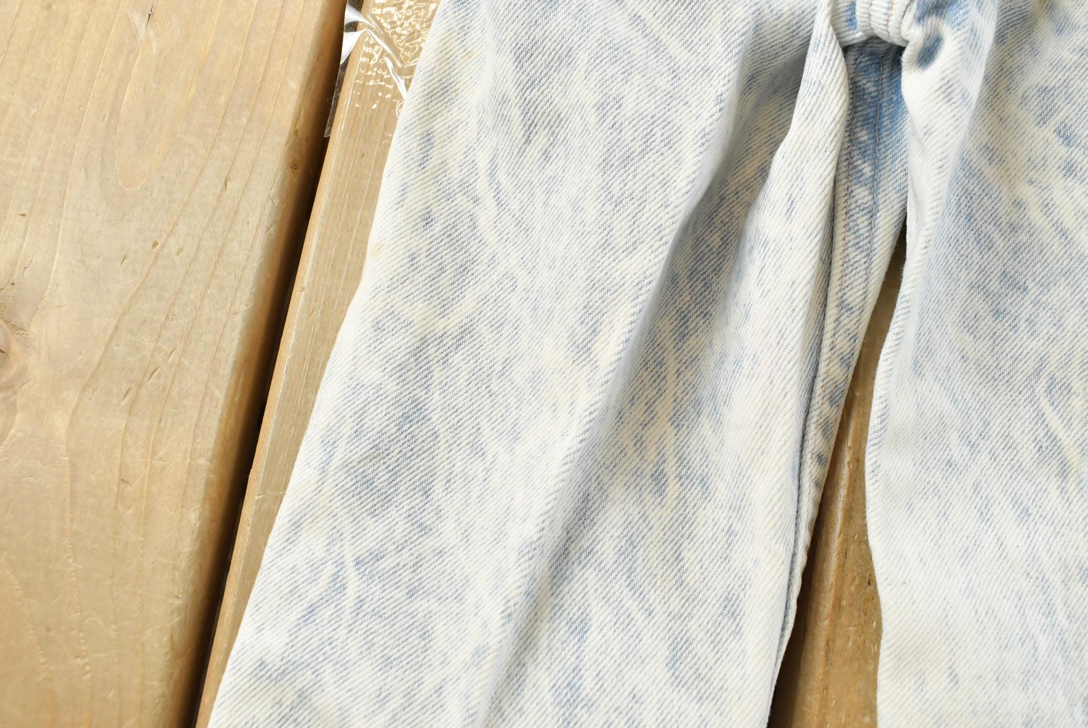 Vintage 1990s Little Levi's Orange Tab Acid Wash Blue Jeans Size 18 x 16 / Vintage Denim / Kids Jeans / Vintage Levi's / Made in USA