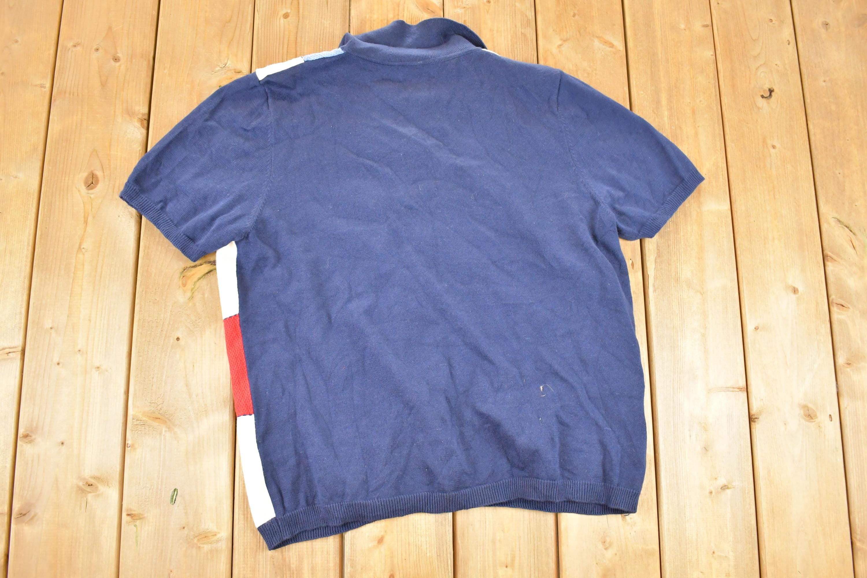 Vintage 1990s Alfred Dunner Nautical Theme Boating Knit Crewneck Sweater Mens M