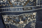 Vintage Deadstock Y2K Miss Me Bedazzled Low Rise Jeans Women's Size 26x31