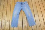 Vintage 1990s Levi Strauss 505 Red Tab Denim Jeans Size 34x29