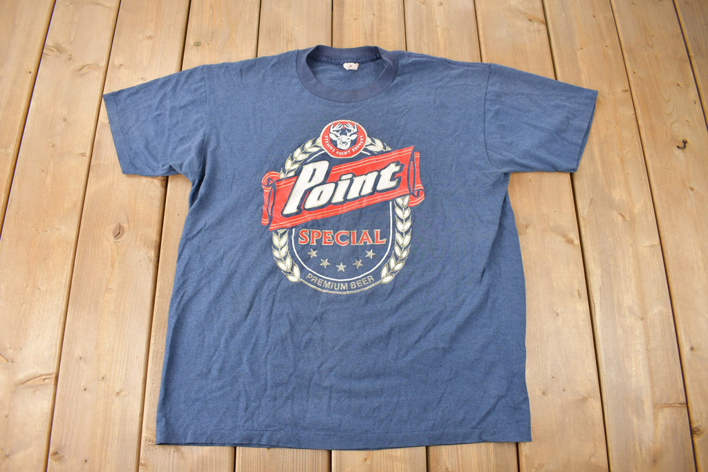Vintage 1990s Point Special Premium Beer Single Stitch Graphic T Shirt Made In Canada