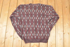 Vintage 1990s Jantzen Abstract Knit Crewneck Sweater Men's L