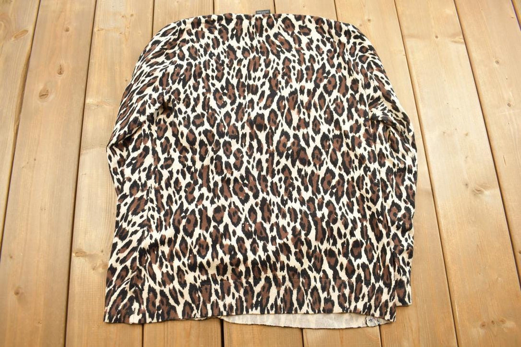 Vintage 1990's Grace Elements Animal Print Button Up Light Jacket