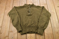 Vintage 1990s Knitted Quarter Button Sweater
