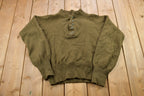Vintage 1990s Knitted Quarter Button Sweater