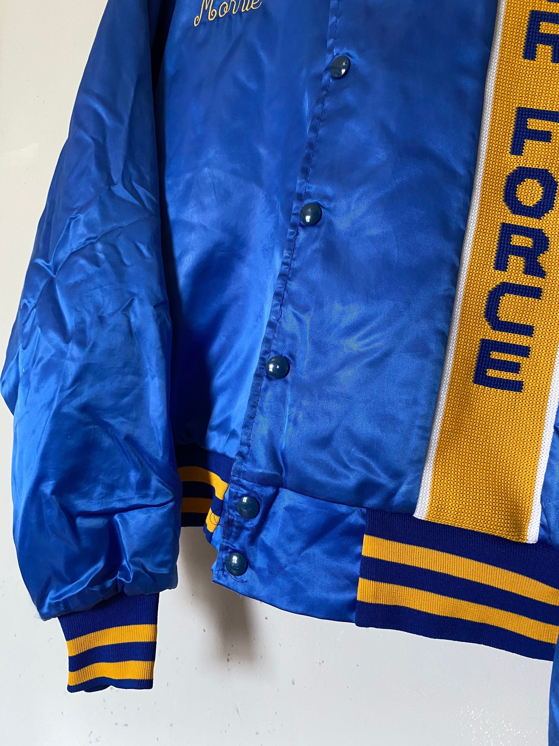 Vintage 1980s US Air Force Satin Snap Button Bomber Jacket