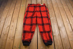 1980s Vintage Lumberjack Plaid Wool Jogger Trousers 36 x 30