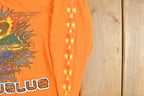 Vintage 1990s Shok Value Skateboarding Fire Head Graphic Long Sleeve T-Shirt