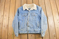 Vintage 1990s Greatland Sportswear Sherpa Denim Jean Jacket /