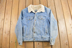 Vintage 1990s Greatland Sportswear Sherpa Denim Jean Jacket /