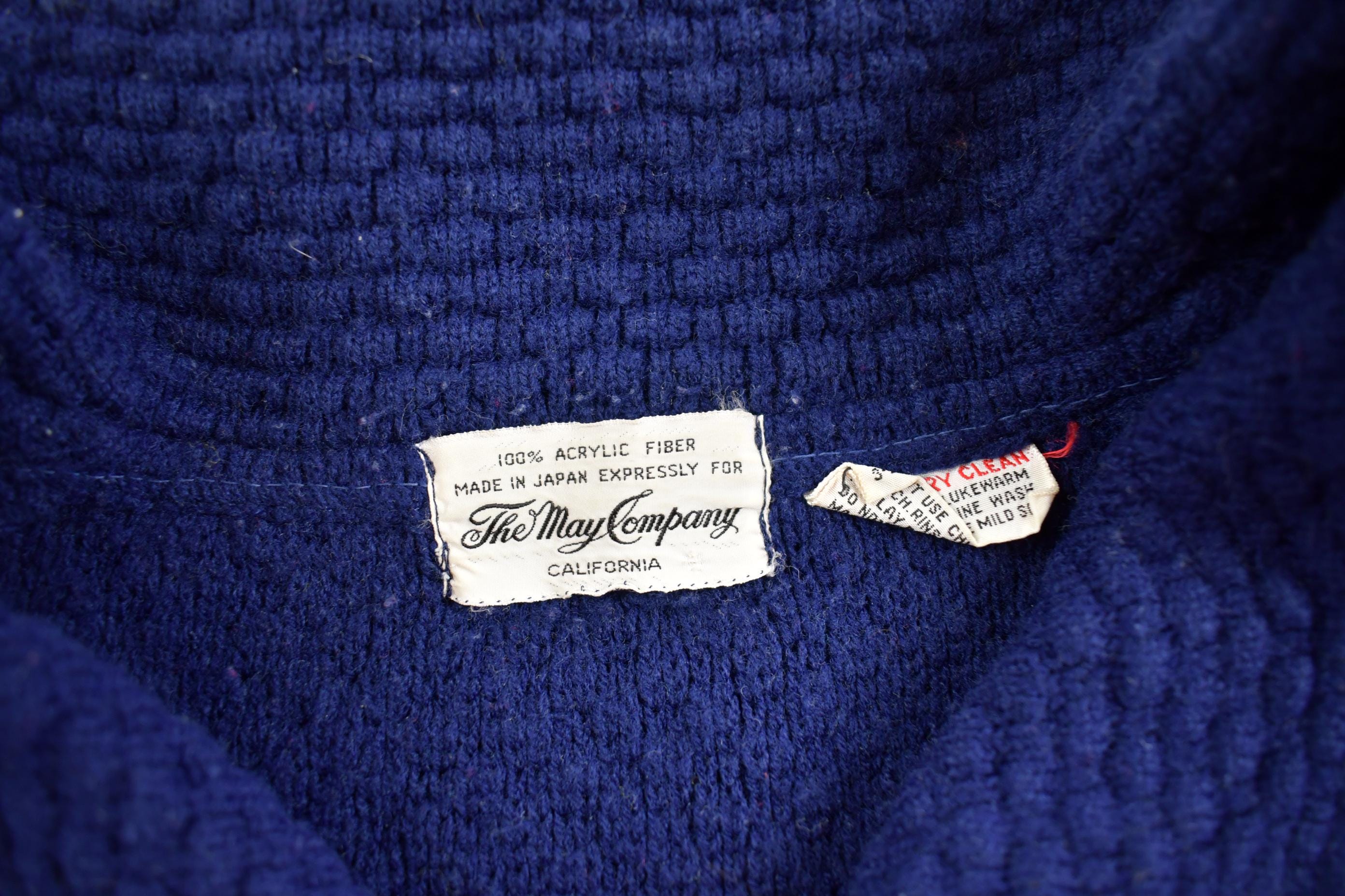 Vintage 1980s The May Company Knit Button Up Cardigan Sweater
