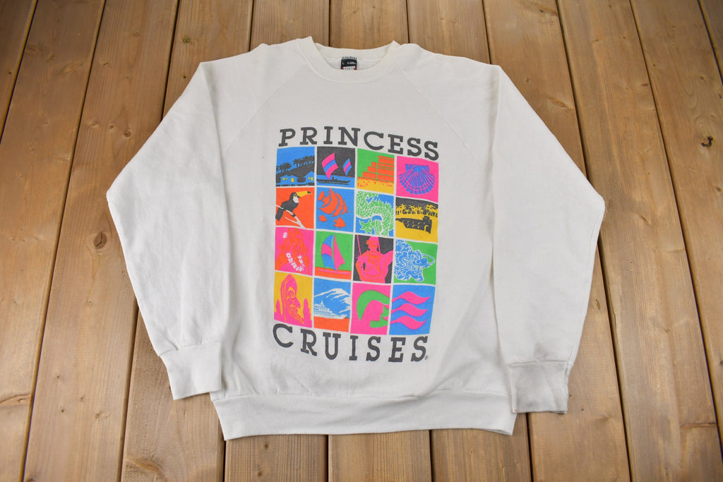 Vintage 1980s Princess Cruises Graphic Souvenir Crewneck Sweatshirt Made In USA