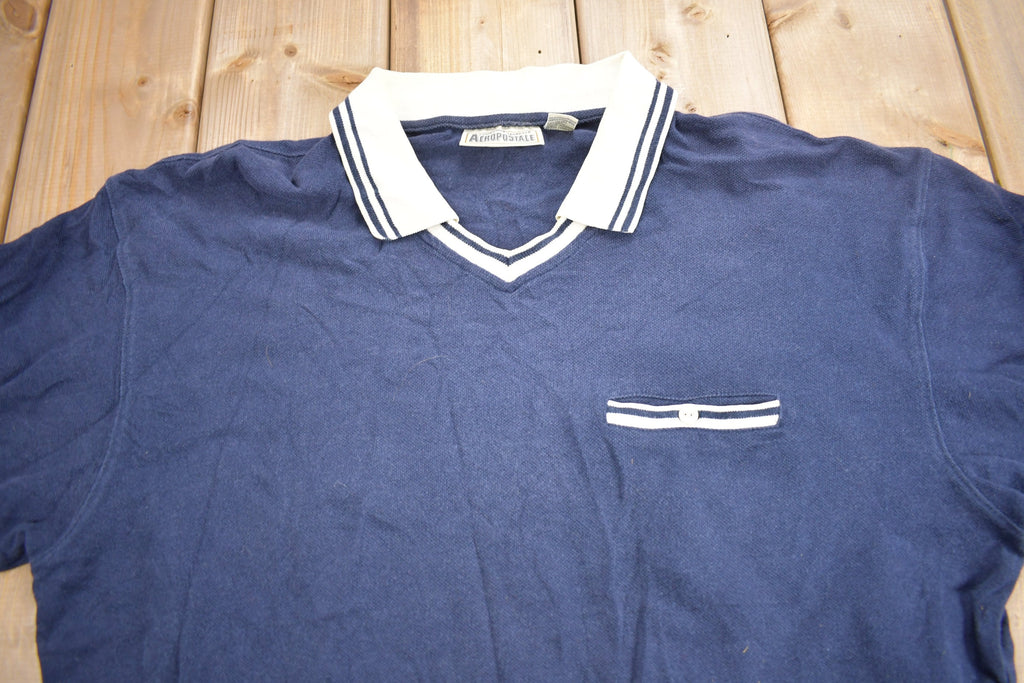 Vintage 1990s Aeropostale Blank Collared Sweater