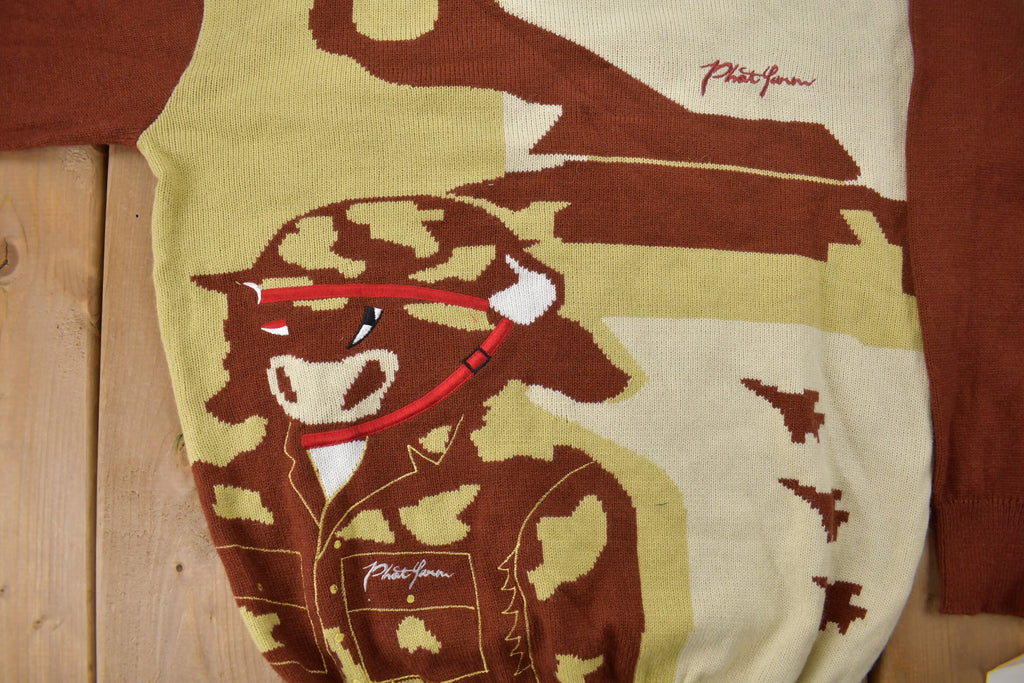 Vintage Deadstock Y2K Phat Farm Embroidered Cow Knit