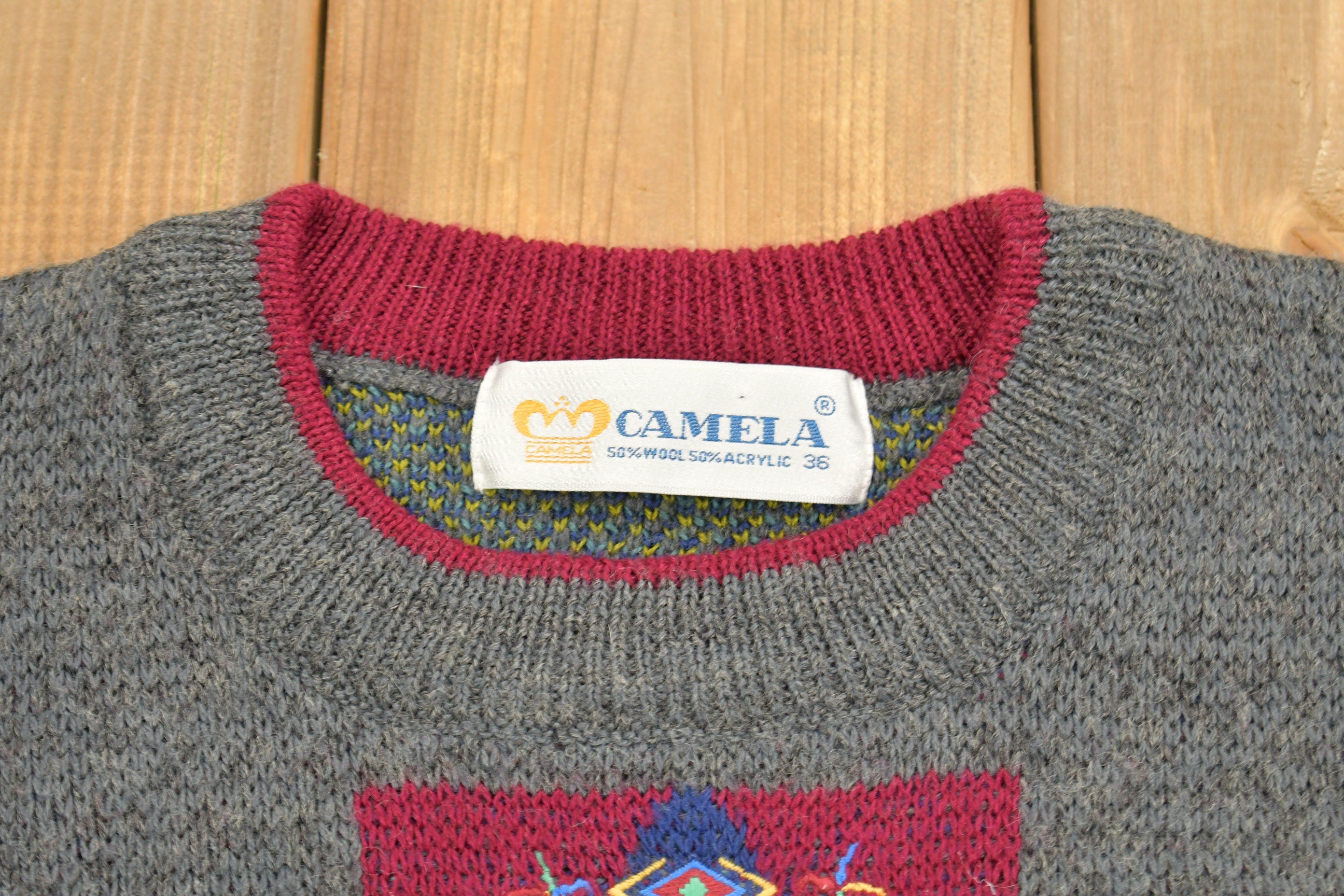 Vintage 1990s Camela Knitted Crewneck Sweater