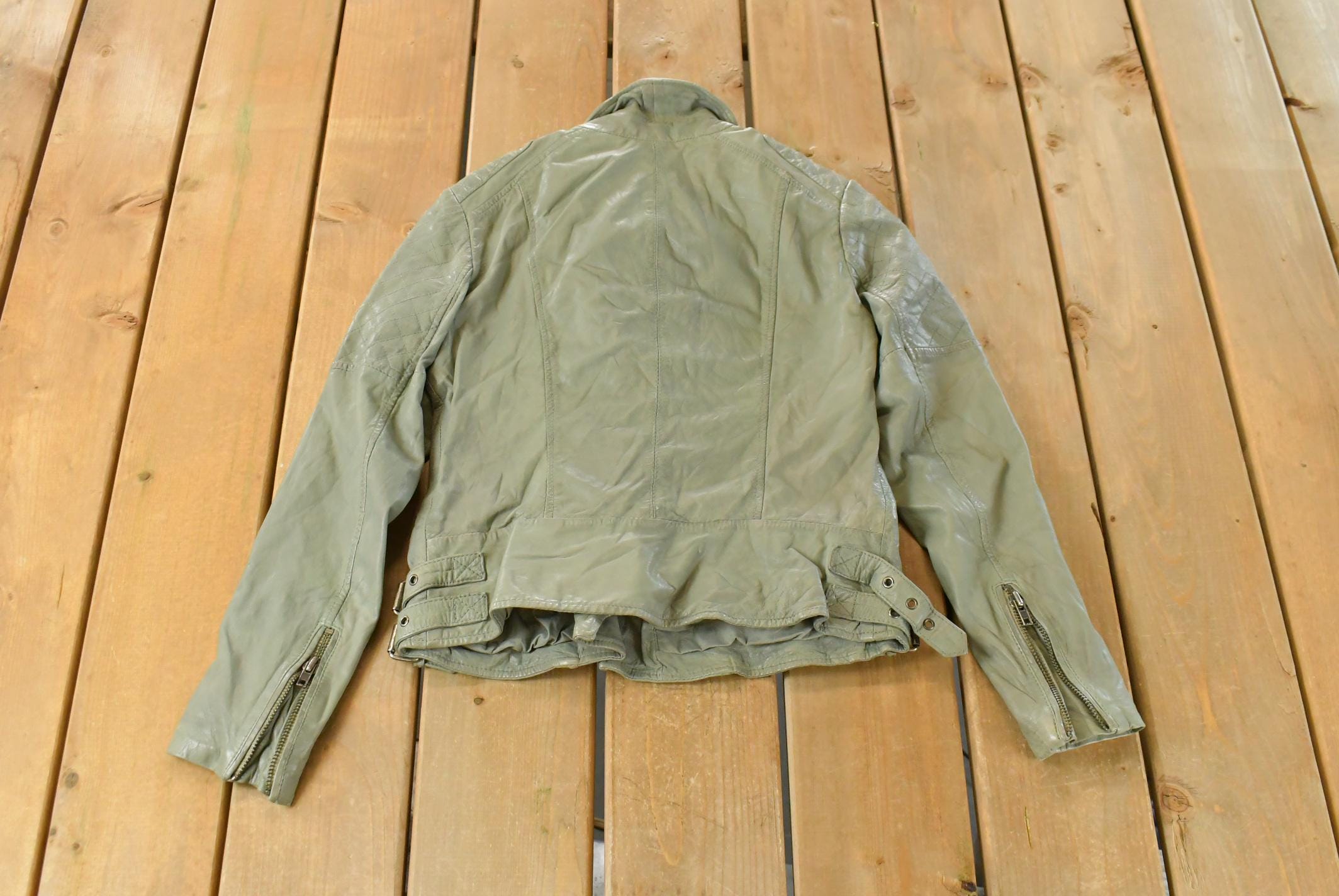 Vintage 2000s Muubaa Leather Biker Jacket Women's Small