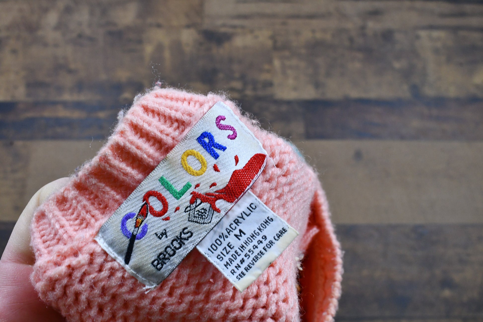 Vintage 1990s Colors By Brooks Acrylic Knit Sweater