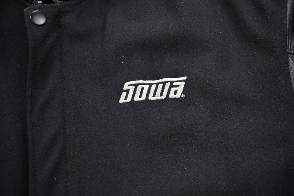 Vintage 1990s Outer boundary Sowa Leather Varsity Jacket