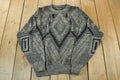 Vintage 1990s Isle of Man Knit Abstract Pattern Crewneck Sweater