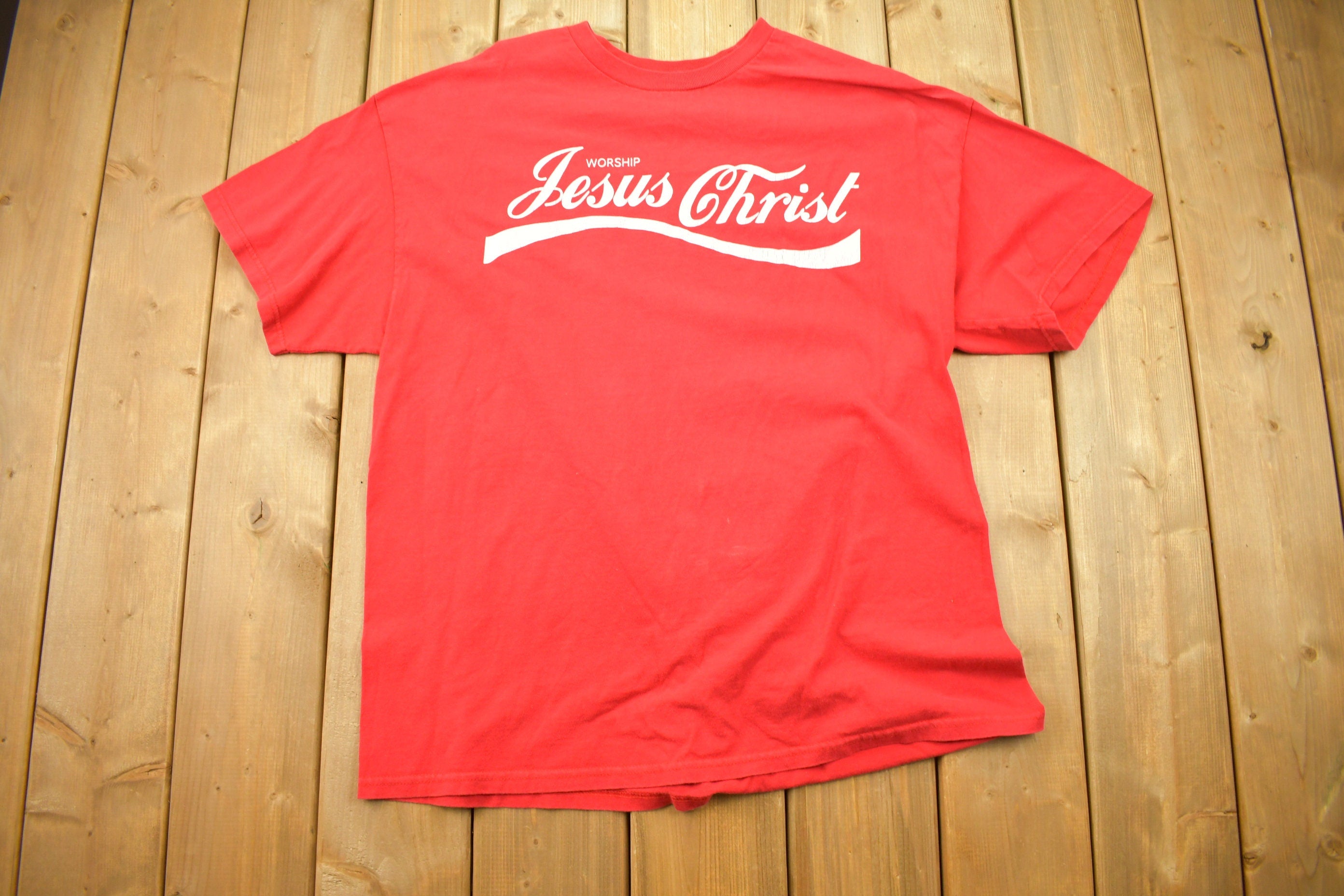 Vintage 1990s Worship Jesus Christ Graphic T Shirt