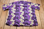 Vintage 1980s Aloha All Over Print Short Sleeve Button Up Shirt