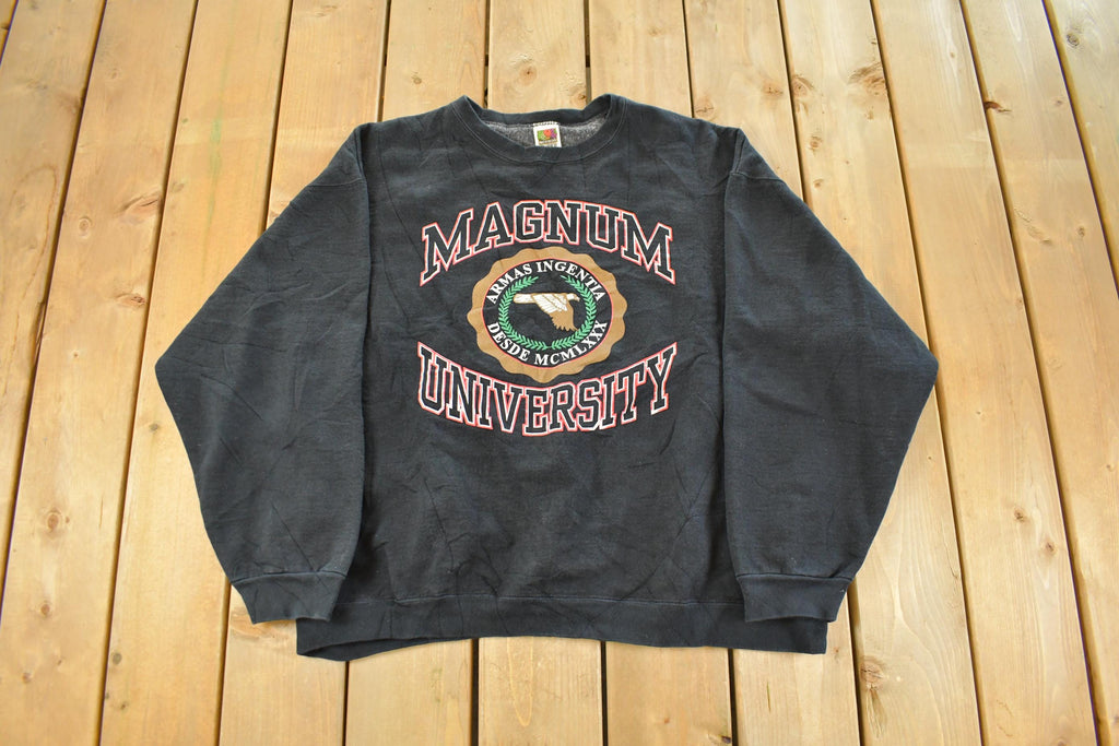 Vintage 1990s Magnum University Crewneck Sweatshirt Men's 2XL