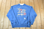Vintage 1990s Bird Neighbourhood Double Collar Morning Sun Souvenir Crewneck Sweatshirt Made In USA
