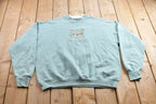 Vintage 1990s Stitchery Studio Birdhouse Theme Crewneck Sweater