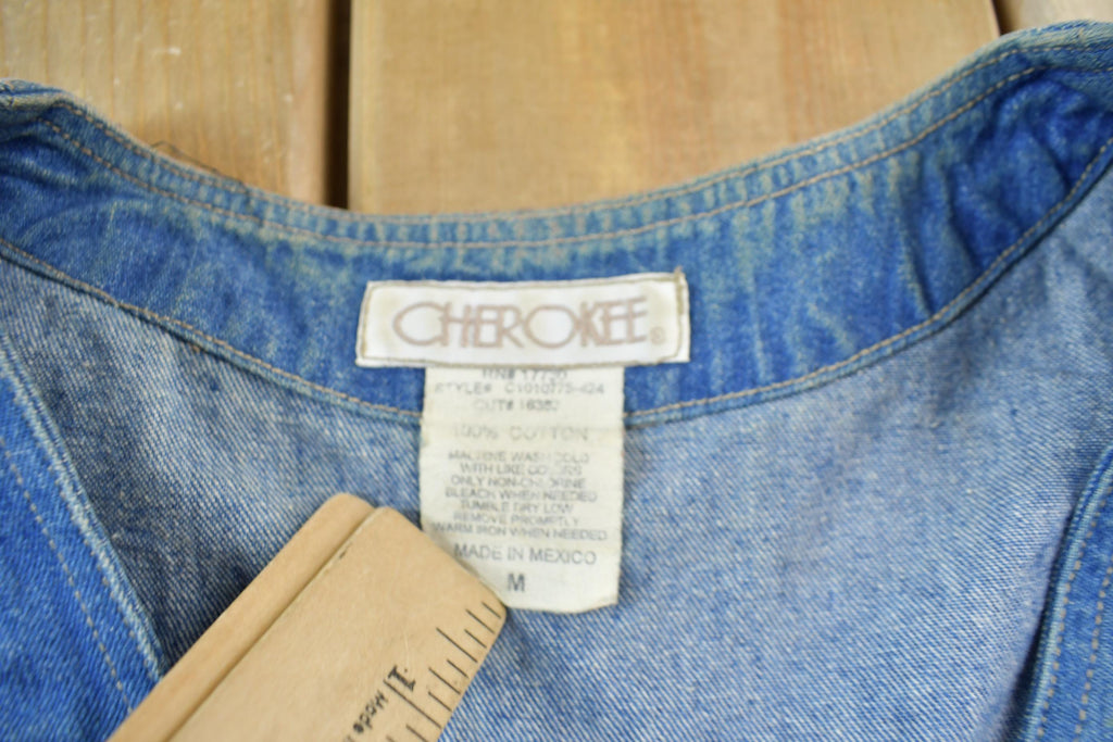 Vintage 1990s Cherokee Jean Button Up Vest