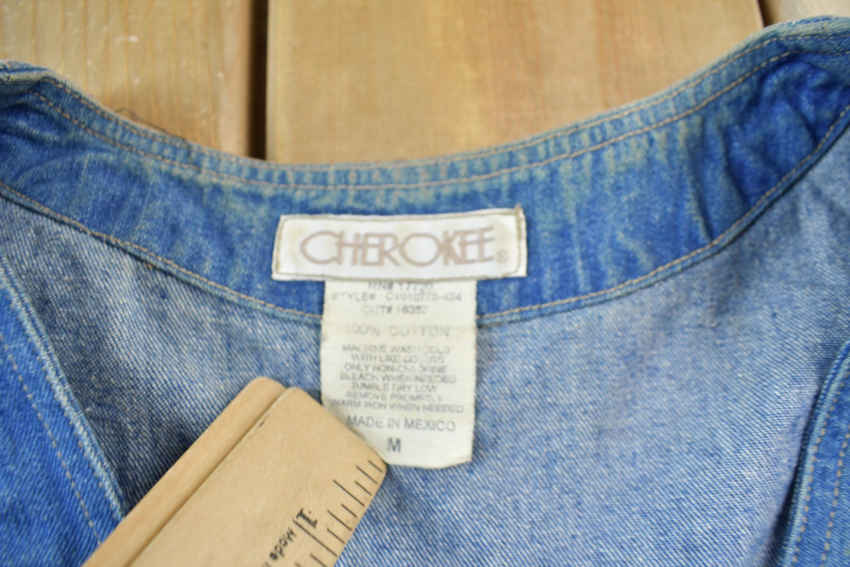 Vintage 1990s Cherokee Jean Button Up Vest
