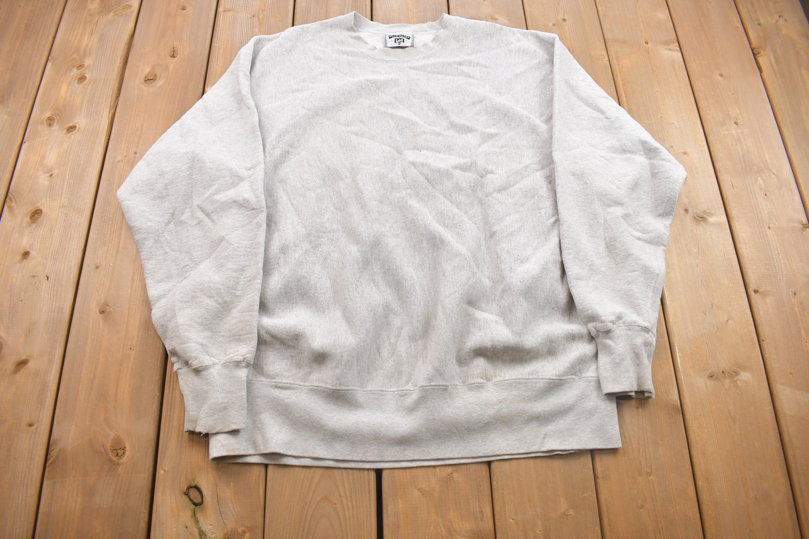 Vintage 1990s Lee Blank Grey Crewneck Sweatshirt