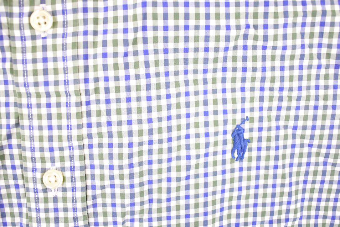Vintage Y2K Polo By Ralph Lauren Plaid Button Up Shirt Men's L / 2000's Preppy Style / Boxy Fit Polo