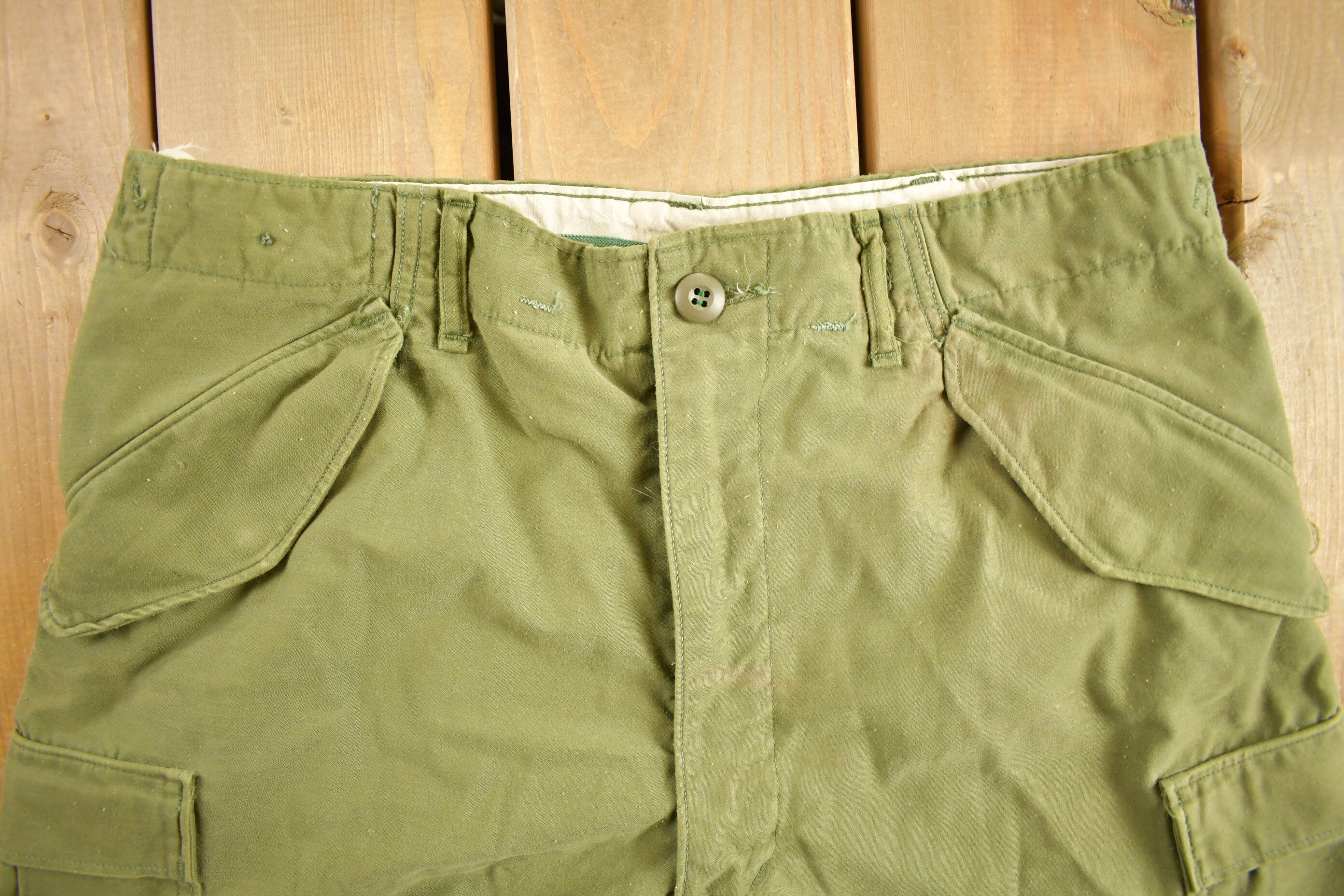 Vintage Military Green Khaki Pants