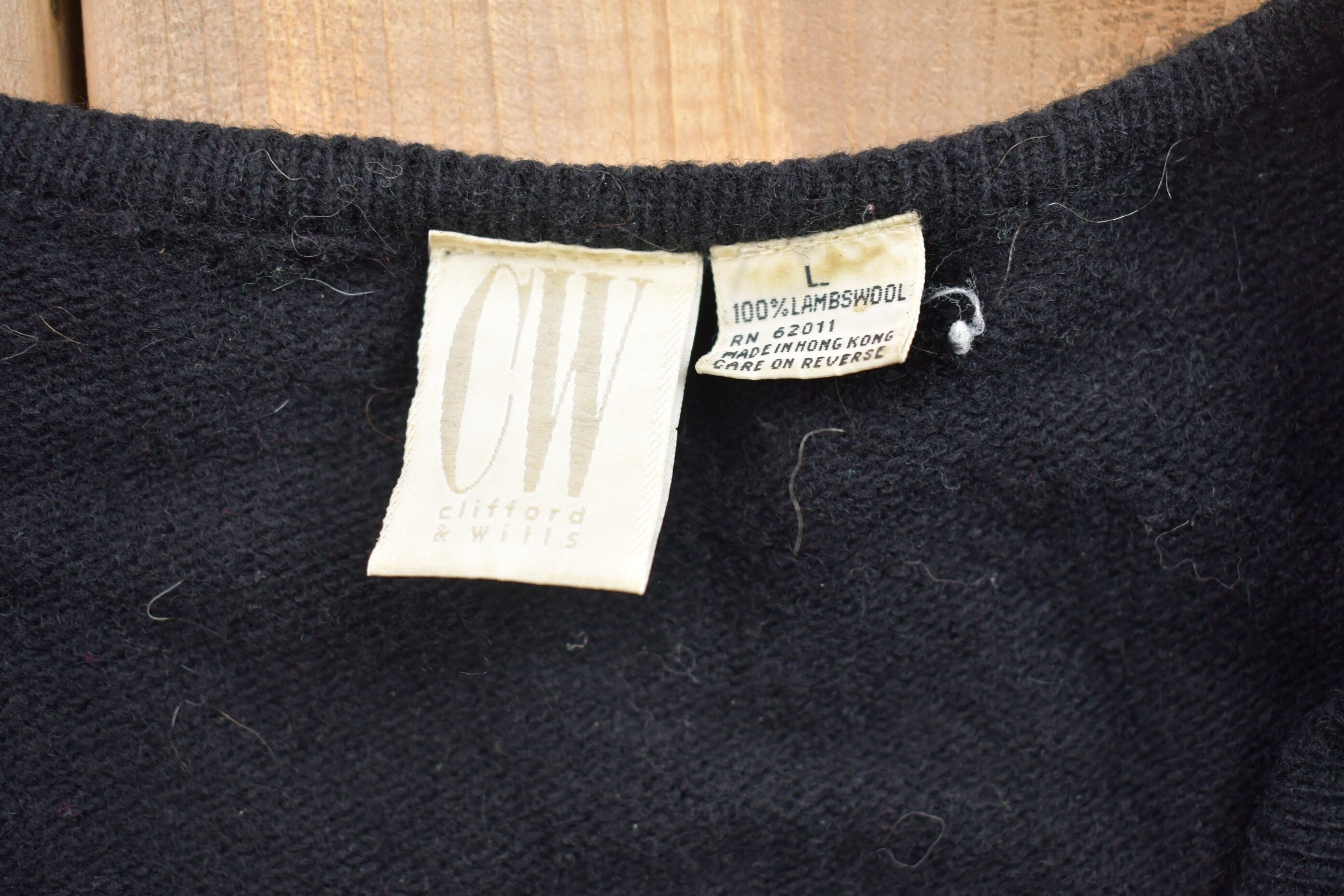 Vintage 100% Lambswool Knitted Cardigan Sweater