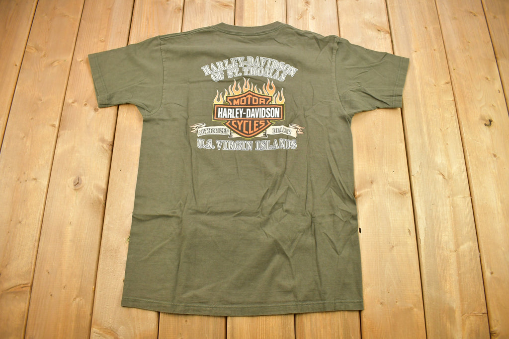 Vintage 2002 Harley Davidson Of St Thomas US Virgin Islands T-Shirt