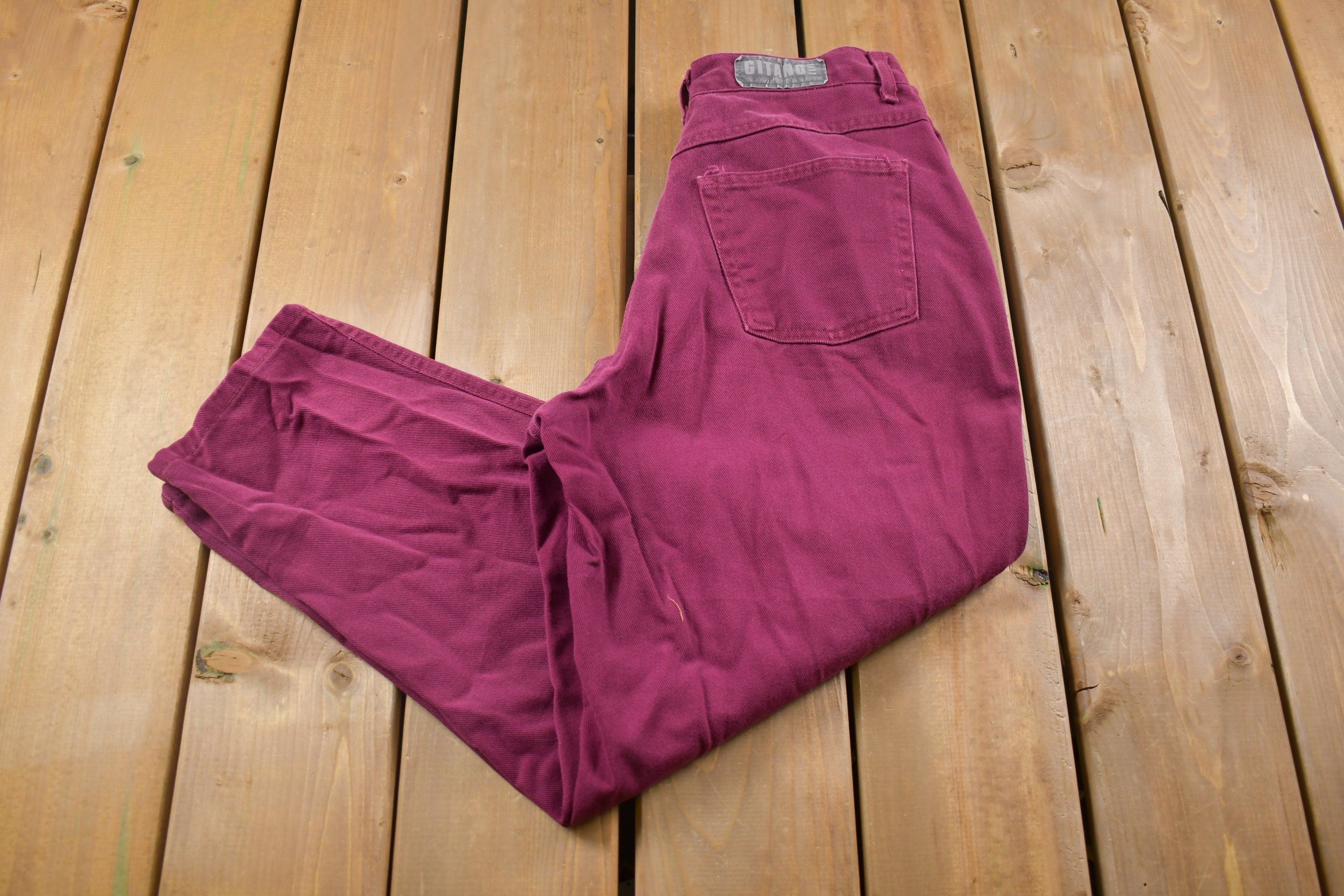 Vintage 1990's Gitano Pink Corduroy Pants 28 x 26
