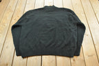 Vintage 1980s Jordan Craig Acrylic Knit Leather Patch Crewneck Sweater Men's L /