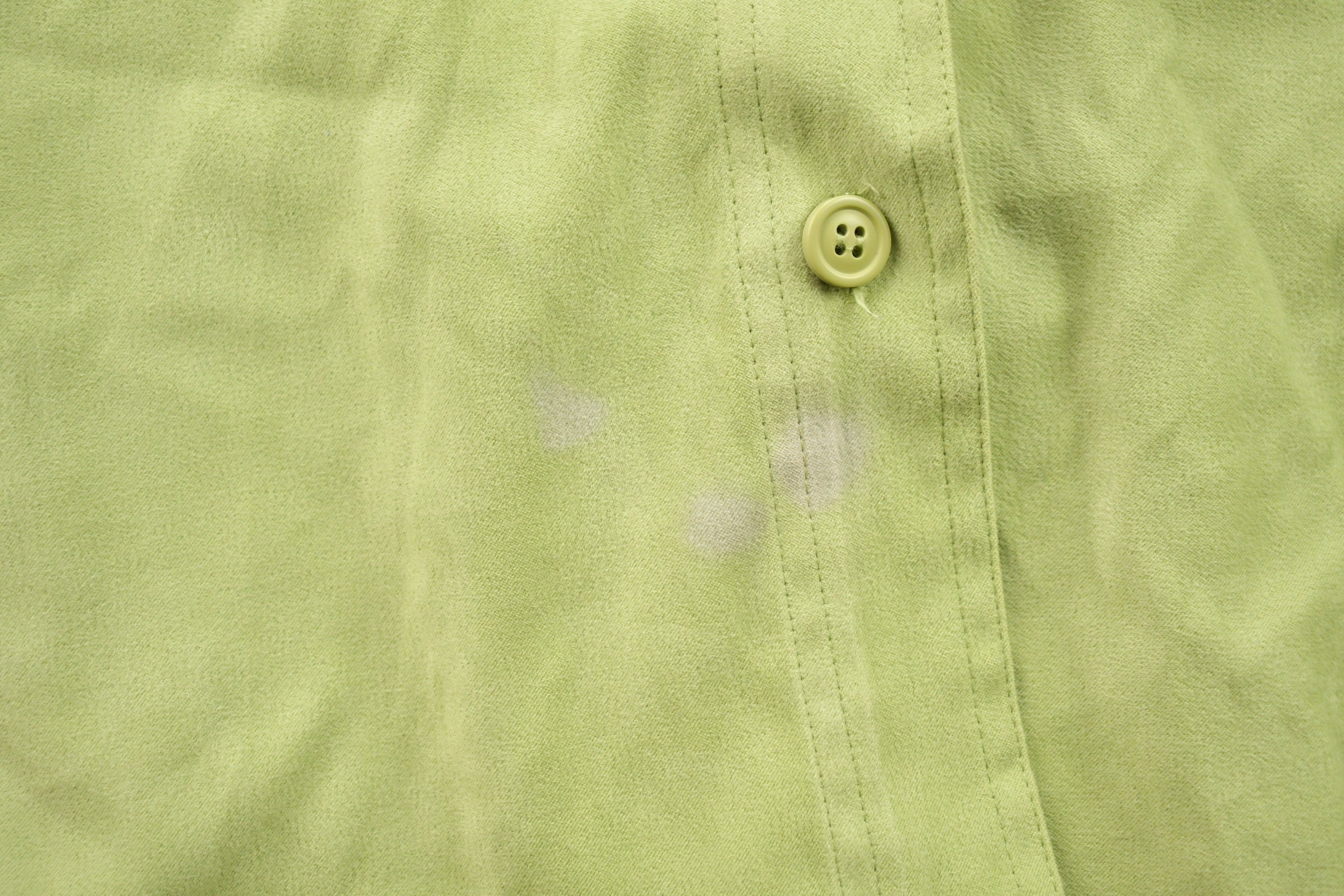 Vintage 1990s Blank Green Button Up Shirt /