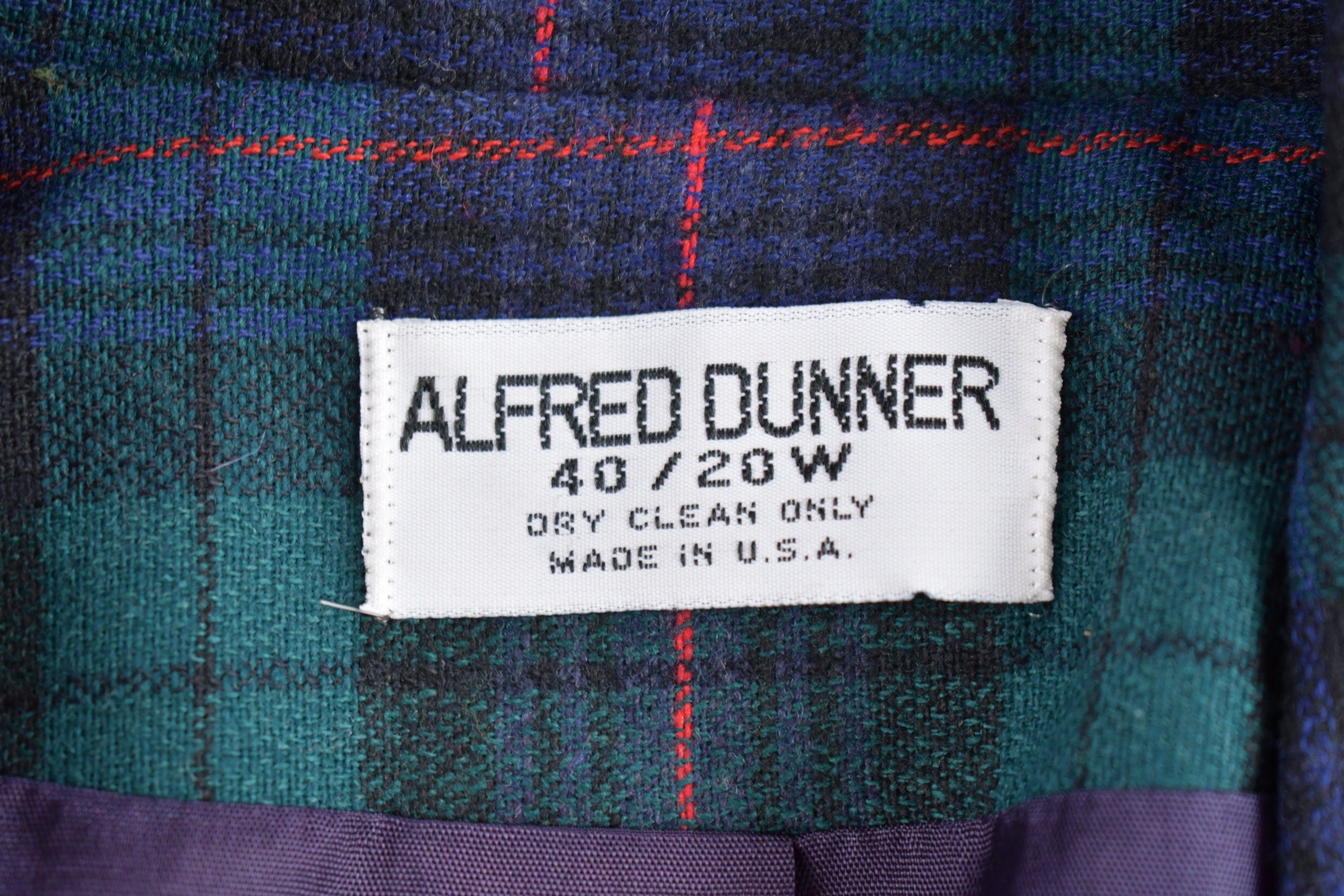 Vintage 1990s Alfred Dunner Plaid Blazer Jacket