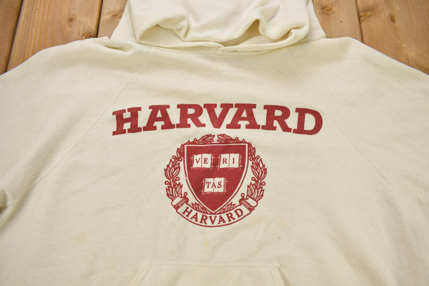 Vintage 1980s Harvard University Collegiate Hoodie / Harvard Sweatshirt / Sportswear / Americana / 90s Harvard / Made In USA