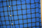 Vintage 1990s Pendleton Blue Plaid Button Up Flannel Board Shirt