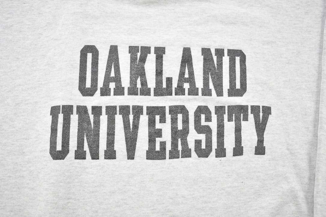 Vintage 1990s Oakland University Crewneck Sweatshirt / 1990s Crewneck / Made In USA / Essential / Streetwear / 1990s / Collegiate