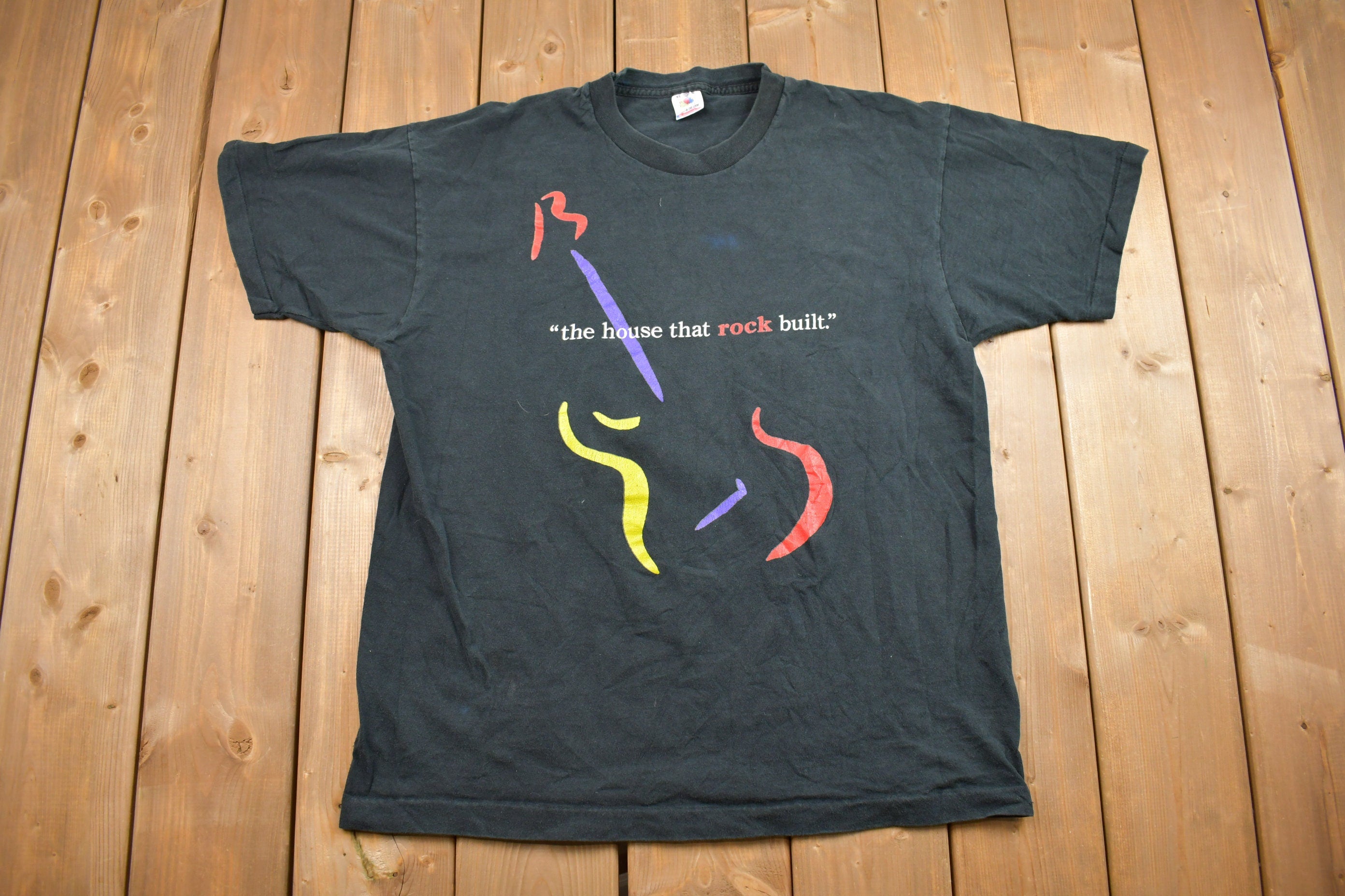 Vintage 1995 House That Rock Built Graphic T Shirt