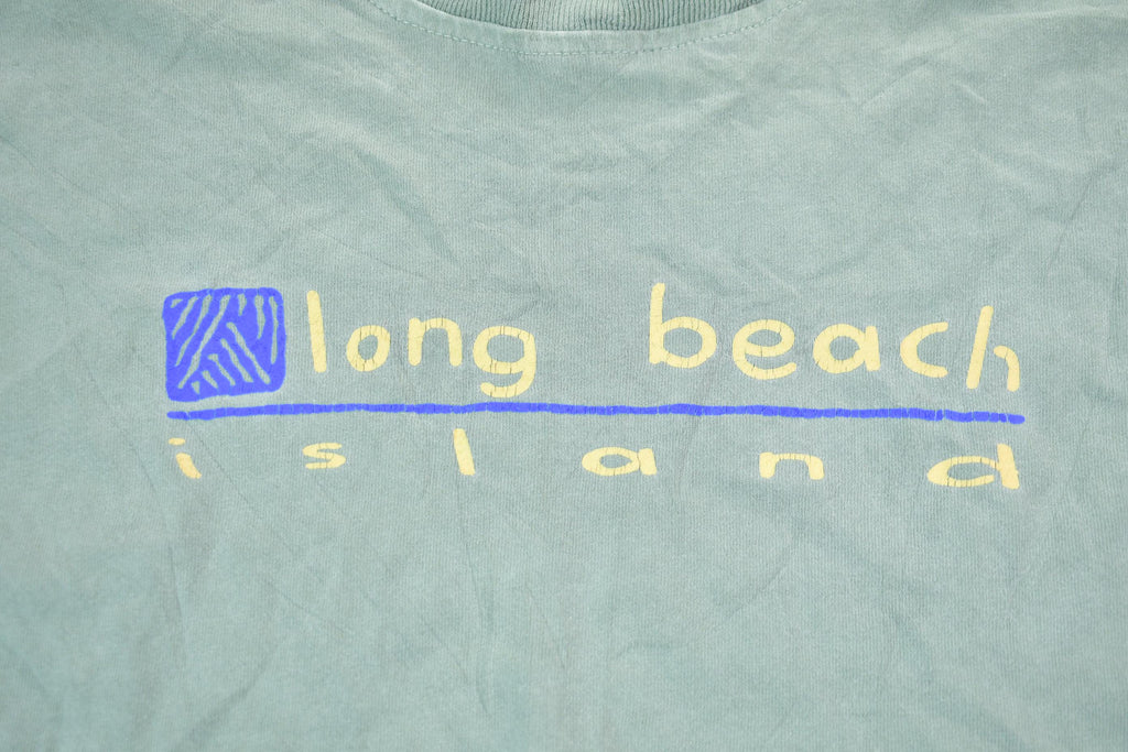 Vintage 1990s Long Island Beach Souvenir Travel Crewneck Sweatshirt