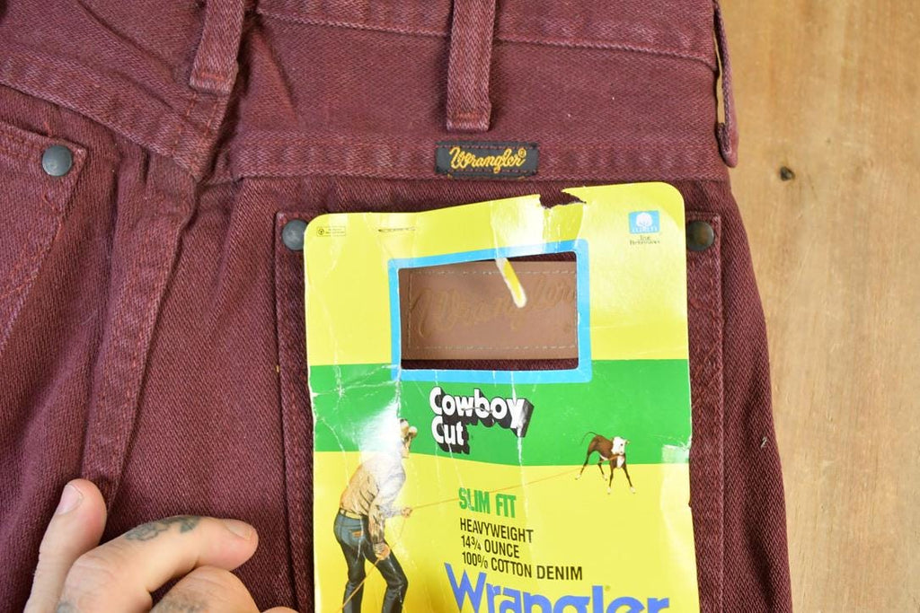 Vintage 1970s Deadstock Wrangler Cowboy Cut Denim Jeans Size 28
