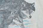 Vintage 1980s Northern Frontier Canada Two Wolves Crewneck