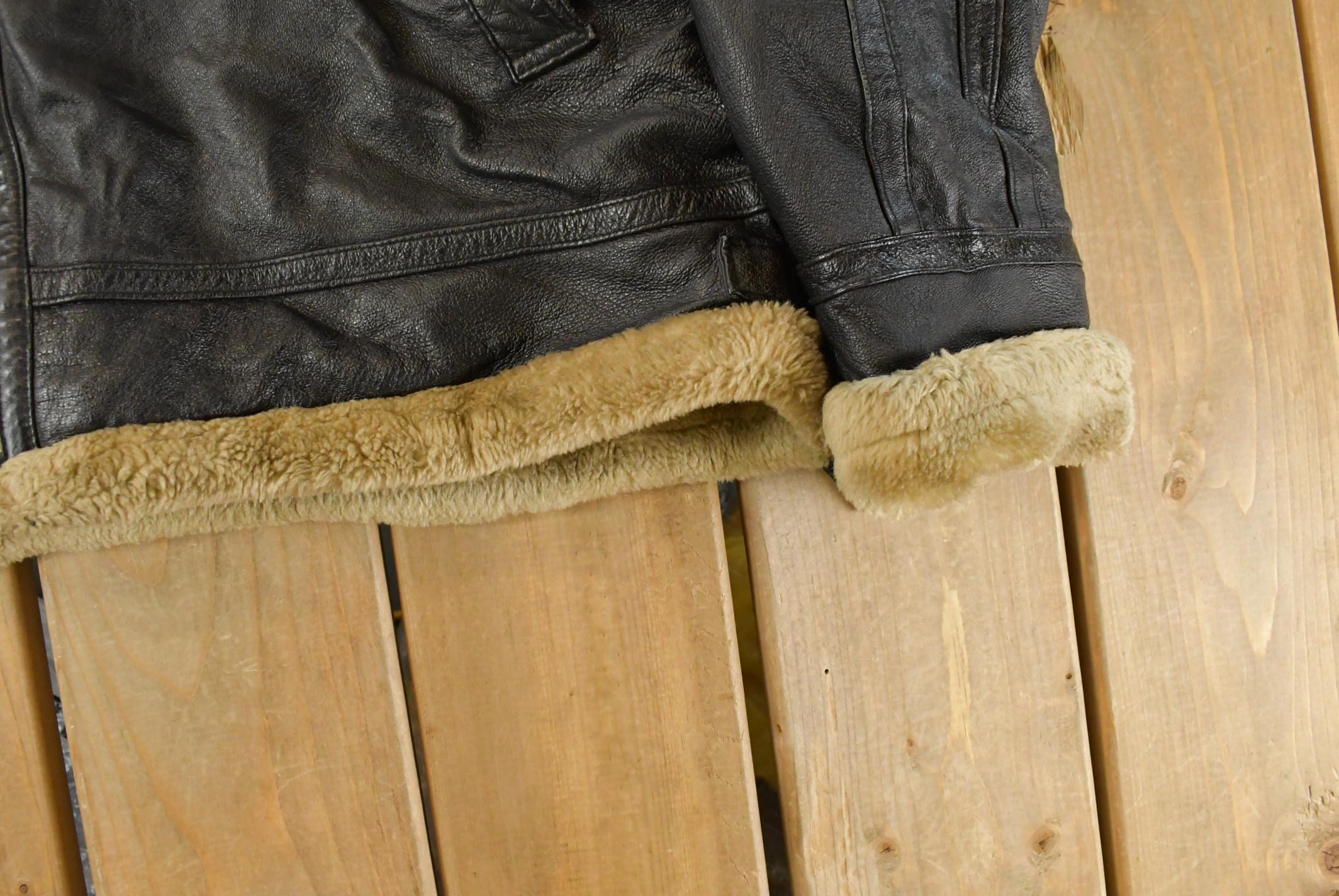 Vintage 1990s Ziptex Leather Faux Shearling Jacket Men's 2XL